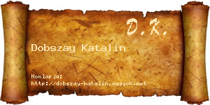 Dobszay Katalin névjegykártya